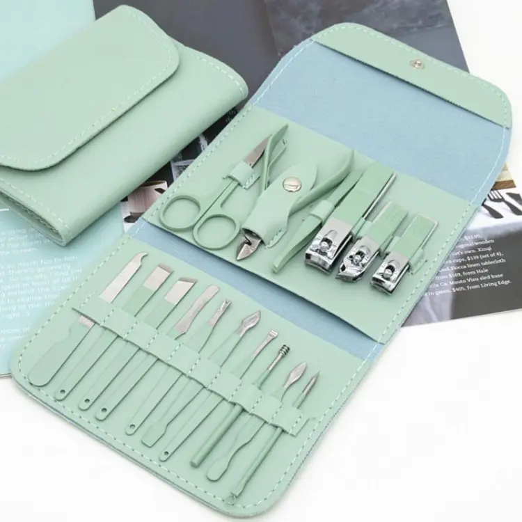 16-in-1 Stainless Steel Nail Care Kit – Manicure & Pedicure Tool Set